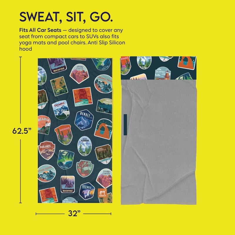 Sprints Athletic Running Towel, Full-Sized, Car Seat Cover - Performance Microfiber… (National Parks) - Image 3